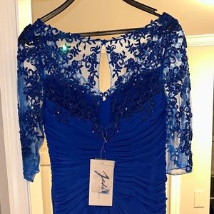 Jade by Jasmin dress petite 12 lapis NWT